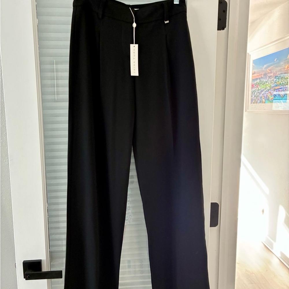 Trina Turk Elegant Black wide leg Pants
